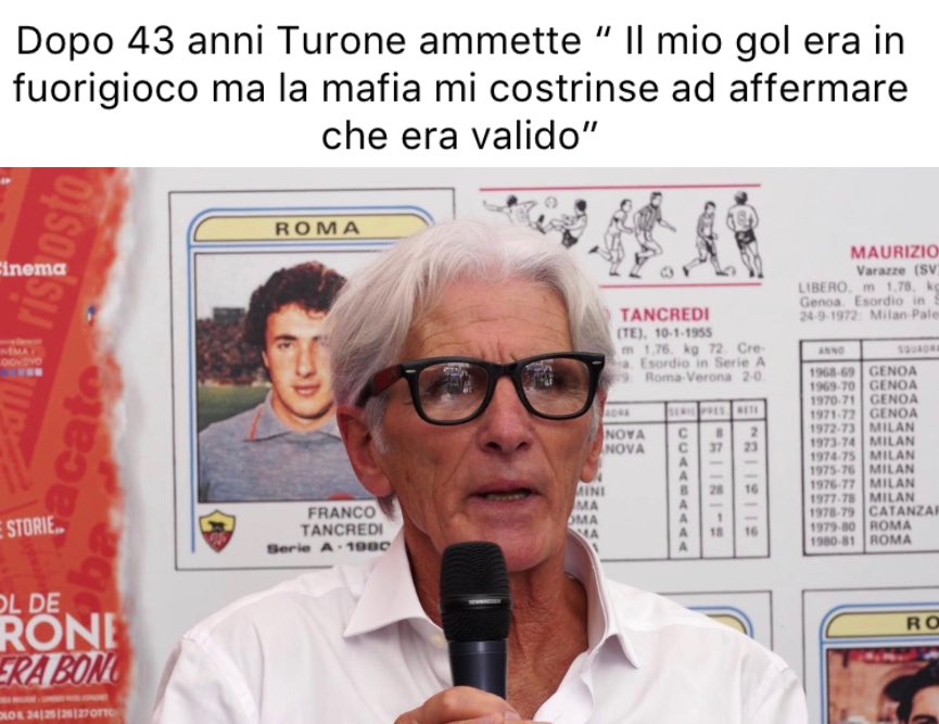 La verità finalmente 
Er go de #Turone (nun) era bbono
#LecceRoma