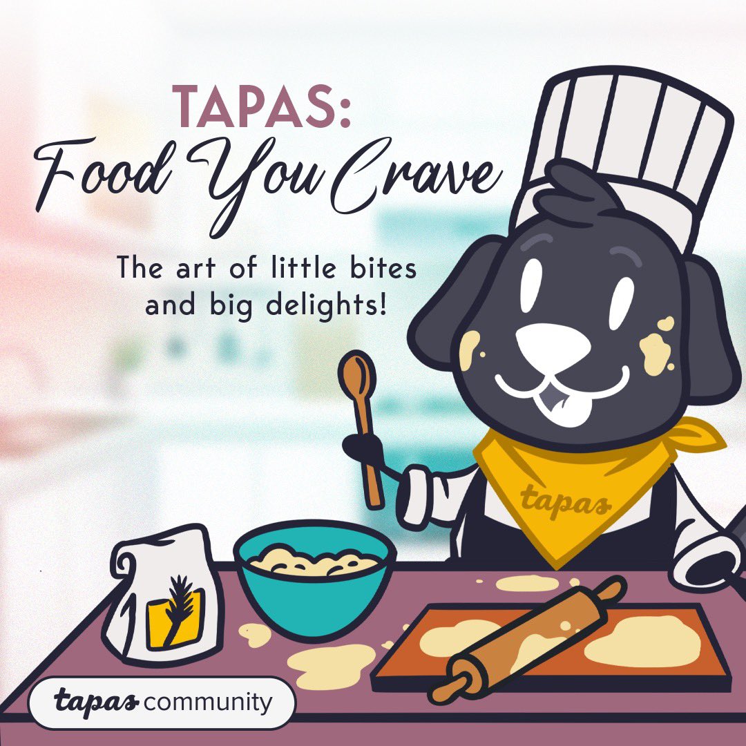 TapasCommunity's tweet photo. We’re shifting our priorities—this is our new era…our foodie era!! From here on out we are a cookbook posting platform!

Our cookbook, Tapas: Food You Crave, is out now!!! 
➡️ https://t.co/NH7OKAQAoA https://t.co/L9SuZf9S39