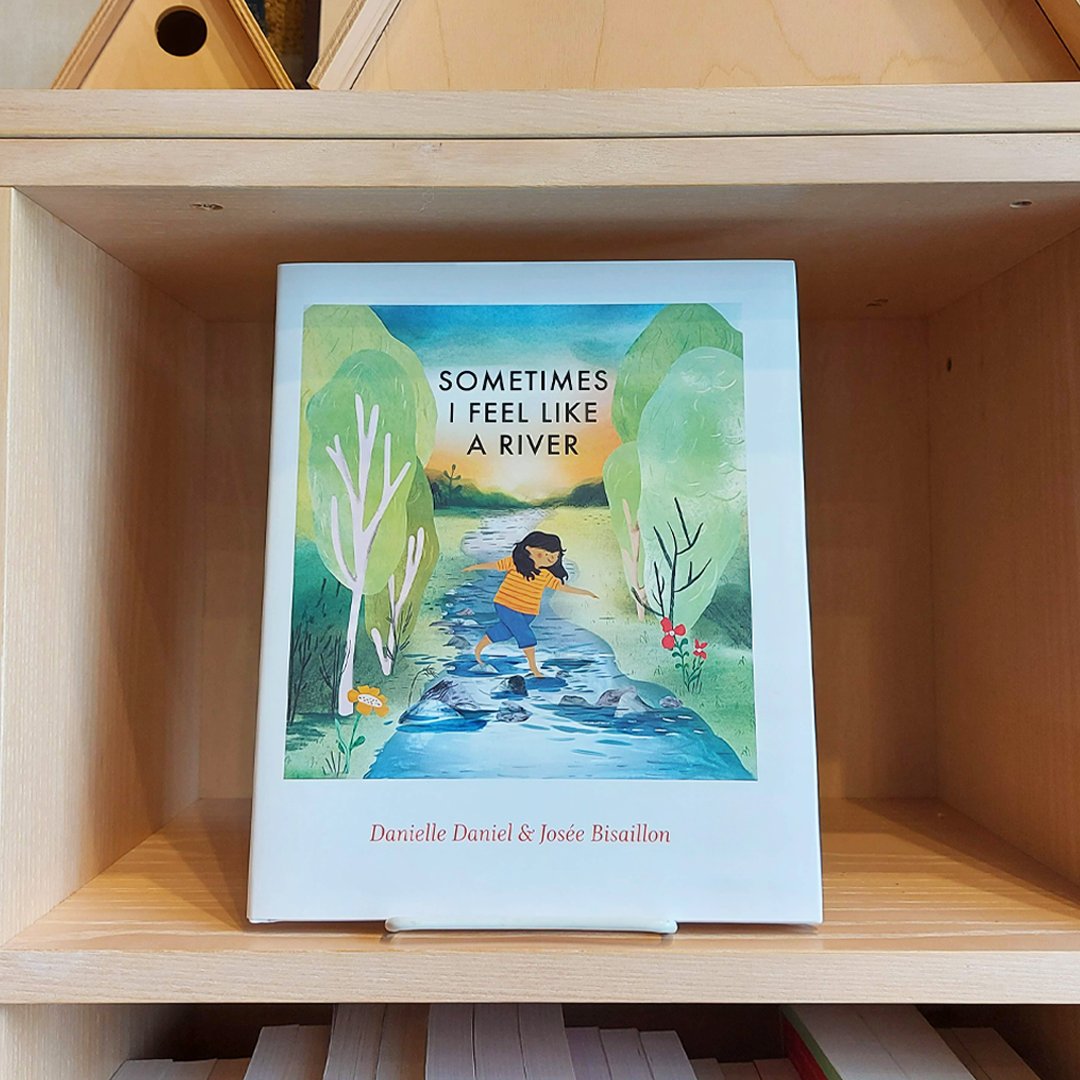 Happy #NationalPoetryMonth! 💫 We are celebrating by highlighting SOMETIMES I FEEL LIKE A RIVER, a beautiful picture book on our list of recommended reads for this year's TD Summer Reading Club, written by Danielle Daniel and illustrated by @joseebis. #TDSRC 📸 @GroundwoodBooks