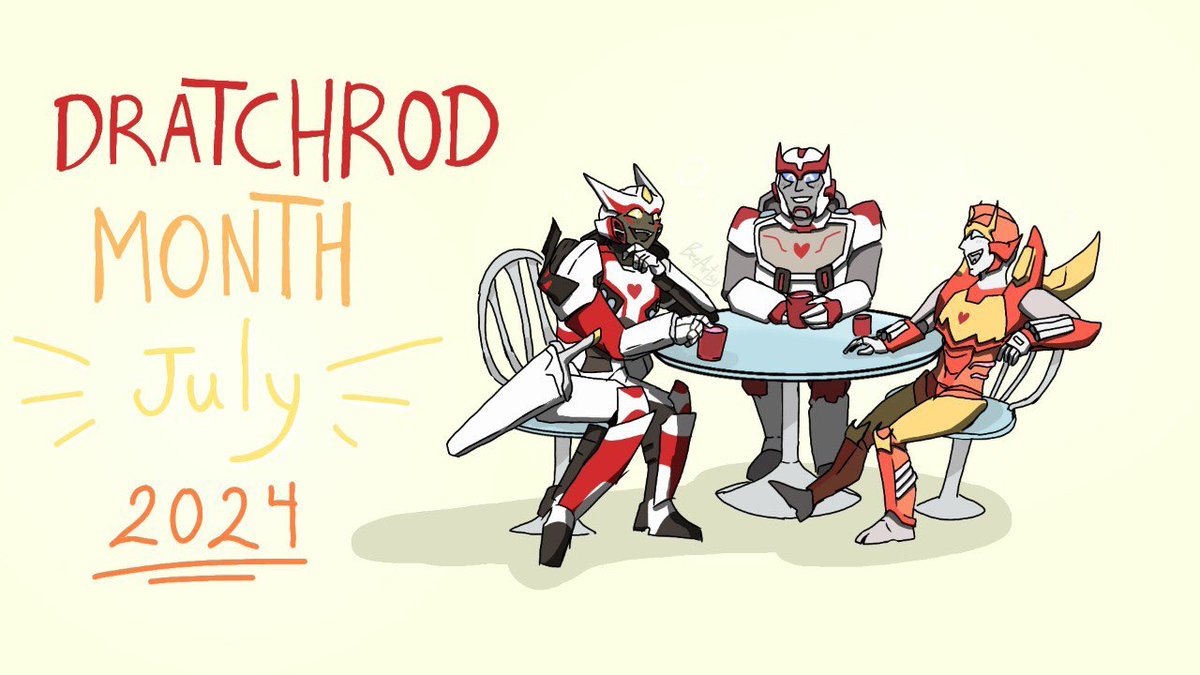 dratchrodmonth's tweet photo. We know it seems like such a long time away but dratchrod month will be here before we know it! 

You can find the prompts in the pinned post. 🚑⚔️🔥

Art by beeartsy on tumblr. 

#dratchrod #dratchet #ratchrod #driftrod #Maccadam https://t.co/PnKU0cpOP0