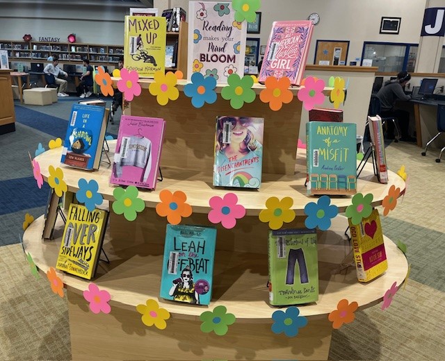 Stop in, find a book, and check it out! We have all new April displays ready for you to browse and take a book!