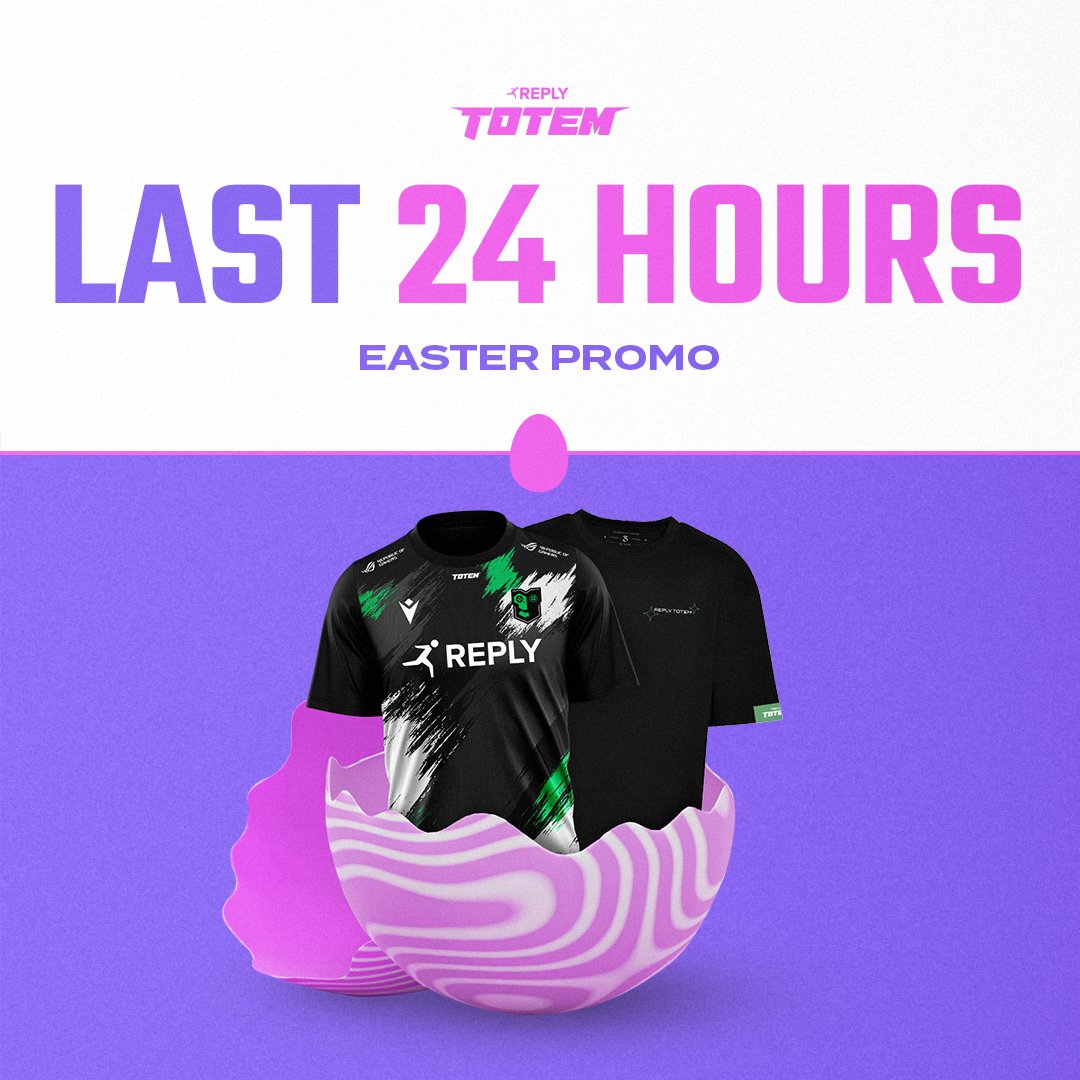Last 24 hours of the Easter Promo! Get yourself a piece of Totem merch 💚 store.replytotem.com/collections/ea…