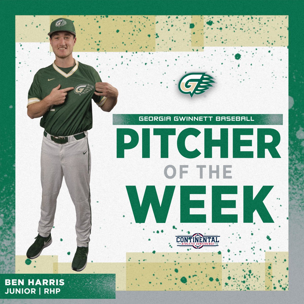 GGC_Baseball's tweet photo. Ben Harris Earns CAC Baseball Pitcher of the Week Award. The junior tossed eight strong innings to pick up his sixth win of the season against No. 22 Tennessee Wesleyan.

📰 - https://t.co/lViGw5lxME

#GGCAthletics | #GrizGangGGC https://t.co/pwZkWg85X5