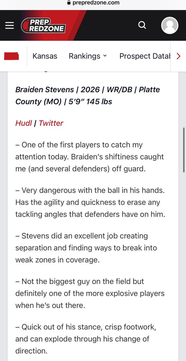 Braiden Stevens 2026 (@braidenstevens_) on Twitter photo Thank you <a href="/PrepRedzoneKS/">Prep Redzone Kansas</a> and <a href="/PRZ_OscarG/">Oscar Galindo</a> for the write up! <a href="/_pcpirates/">Platte County Football</a> <a href="/RecruitPC/">Recruit PC Pirates</a> <a href="/Epic7Midwest/">Epic7Midwest</a> Thank you <a href="/PrepRedzoneKS/">Prep Redzone Kansas</a> and <a href="/PRZ_OscarG/">Oscar Galindo</a> for the write up! <a href="/_pcpirates/">Platte County Football</a> <a href="/RecruitPC/">Recruit PC Pirates</a> <a href="/Epic7Midwest/">Epic7Midwest</a>
