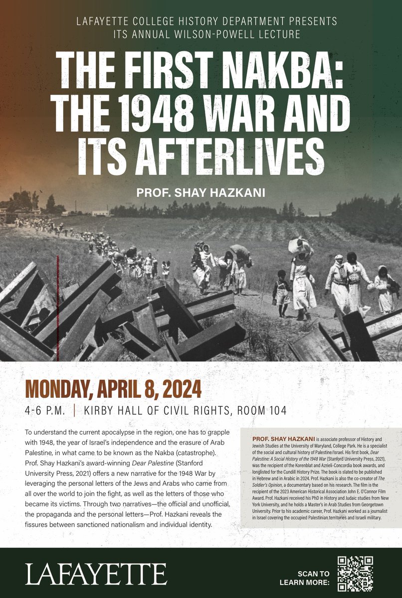 Colleagues @LafCol, don’t miss this series of exciting and relevant talks on infrastructures, violence and decay, and the attempted erasure of Arab Palestine.