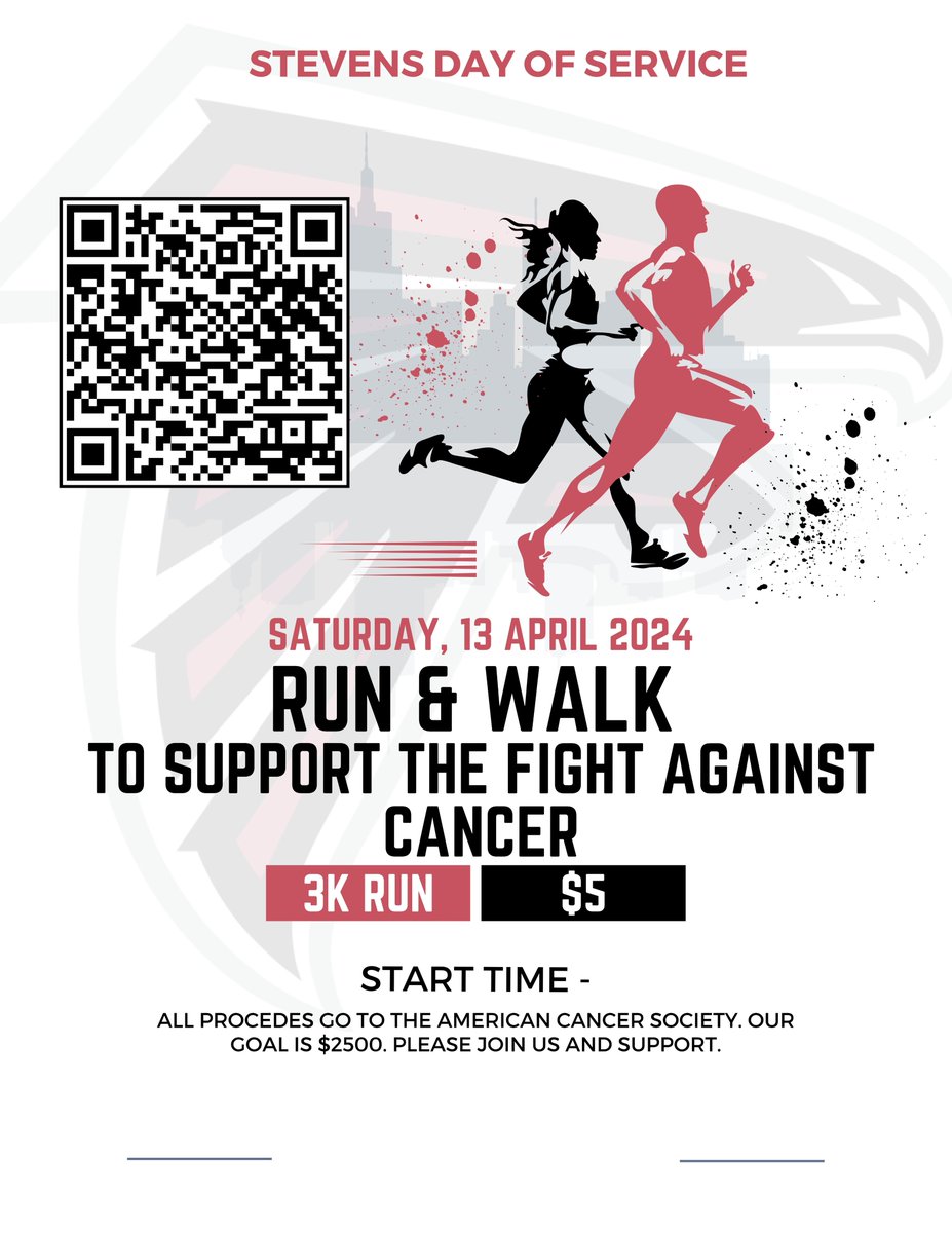 Brady Brown M.Ed. (@coachbradybrown) on Twitter photo 🗓️STEVENS DAY OF SERVICE!!! Get your donations in! Please follow the QR Code and place your donations and get ready to run! ALL proceeds go to Cancer Research! #ChampionshipCulture #FalconsBelieve <a href="/JPS_DFB/">Stevens Falcons Football</a> <a href="/JPS_DFB/">Stevens Falcons Football</a> <a href="/FalconsAth/">Stevens Athletics</a> <a href="/NISD/">Northside ISD</a> <a href="/NISD_Athletics/">NISD_Athletics</a> <a href="/NISDSTEVENS/">NISDSTEVENS</a> <a href="/NISDCASTTeach/">NISD CAST Teach High School</a> 🗓️STEVENS DAY OF SERVICE!!! Get your donations in! Please follow the QR Code and place your donations and get ready to run! ALL proceeds go to Cancer Research! #ChampionshipCulture #FalconsBelieve <a href="/JPS_DFB/">Stevens Falcons Football</a> <a href="/JPS_DFB/">Stevens Falcons Football</a> <a href="/FalconsAth/">Stevens Athletics</a> <a href="/NISD/">Northside ISD</a> <a href="/NISD_Athletics/">NISD_Athletics</a> <a href="/NISDSTEVENS/">NISDSTEVENS</a> <a href="/NISDCASTTeach/">NISD CAST Teach High School</a>