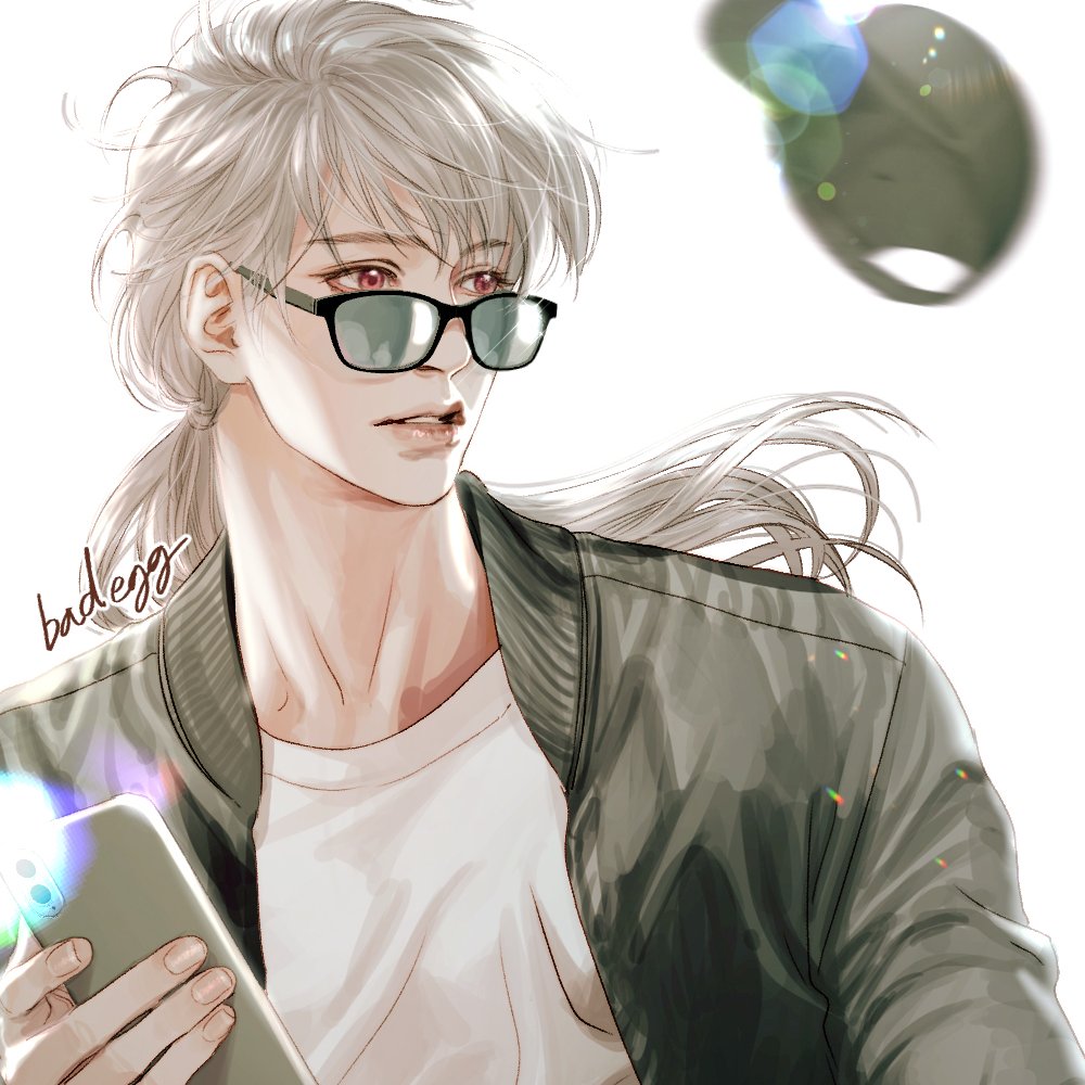 셀채색 연습용으로 만우절이 생일이었던 남자 그리기..