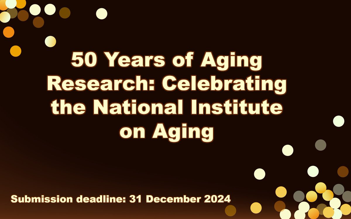 📢❗️❗️NEW #CallForPapers in GeroScience 2024 marks a significant milestone in the field of aging research – the 50th anniversary of the National Institute on Aging - NIH. To commemorate this golden jubilee, GeroScience invites submissions for a Special Issue dedicated to…
