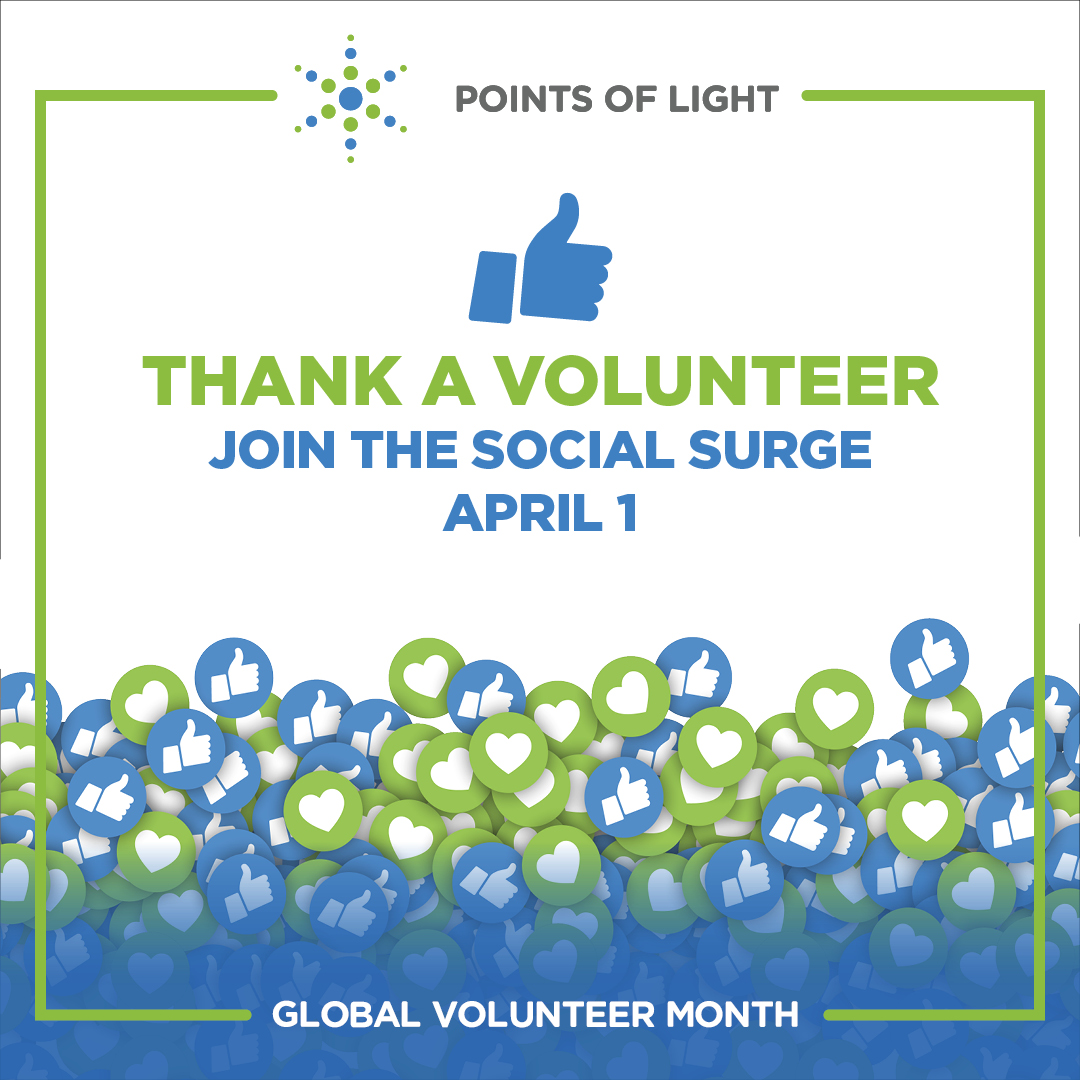 Neil Bush (@nmbush) on Twitter photo Join the Social Surge on April 1 to kick off #GlobalVolunteerMonth and thank volunteers worldwide! 🙌 Explore the <a href="/PointsofLight/">Points of Light</a> social toolkit for tailor-made content and be sure to tag a volunteer whose impact you appreciate: socialpresskit.com/points-of-ligh… Join the Social Surge on April 1 to kick off #GlobalVolunteerMonth and thank volunteers worldwide! 🙌 Explore the <a href="/PointsofLight/">Points of Light</a> social toolkit for tailor-made content and be sure to tag a volunteer whose impact you appreciate: socialpresskit.com/points-of-ligh…