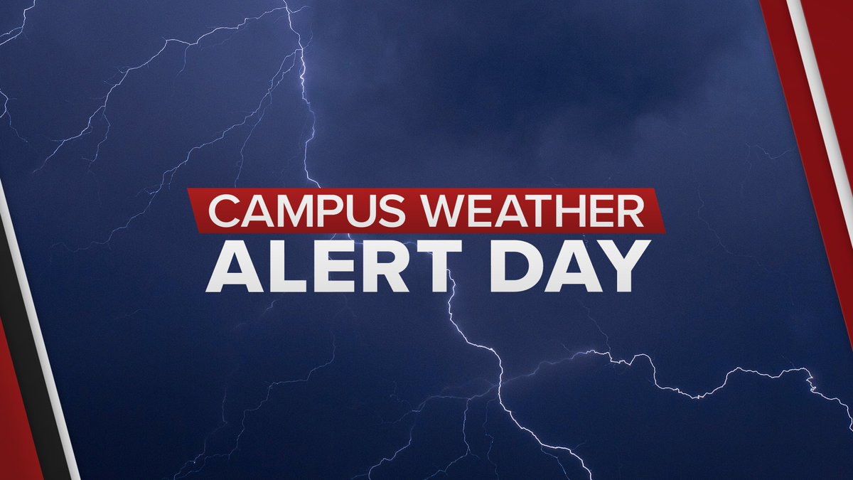 We have issued a Campus Weather Alert Day for the risk of severe weather in Norman later today.

The most likely time for storms on campus is between 4 and 8 PM. The main hazard will be very large hail up to baseball size. Strong wind gusts and a few tornadoes are also possible.