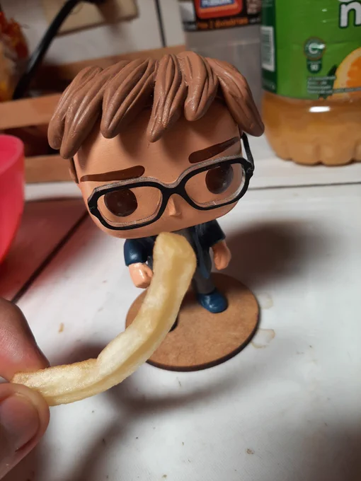 HAPPY TO ANNOUNCE MY totally real partnership with @/notfunko to bring you the first ever Chris pop!! You can punch it! Cook him or give him fries!! WOW GASP  !! U can order them now at joemamas!!! GO FOR THEM BEFORE ITS TOO LA- 