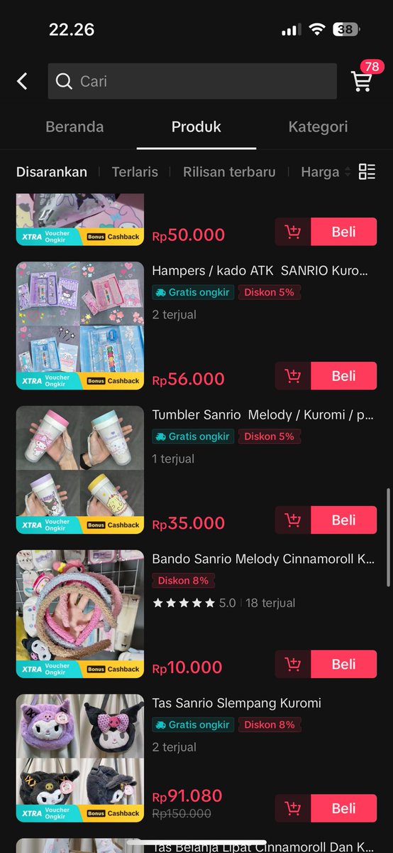 desevrts's tweet photo. guys beliii jualanannyaa 😿 she sell sanrio stuffs gitu.. lucu2 sama bagus semuaa huhu &amp; dia baik bgttt t__T https://t.co/QqXCiM8J3F