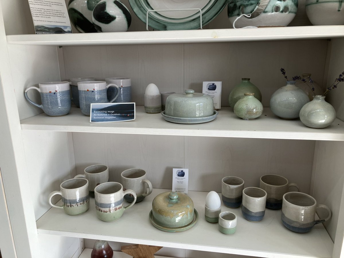 Swimming mugs back in stock at the studio of Interlude Ceramics @BroughamHall1 near Penrith :)