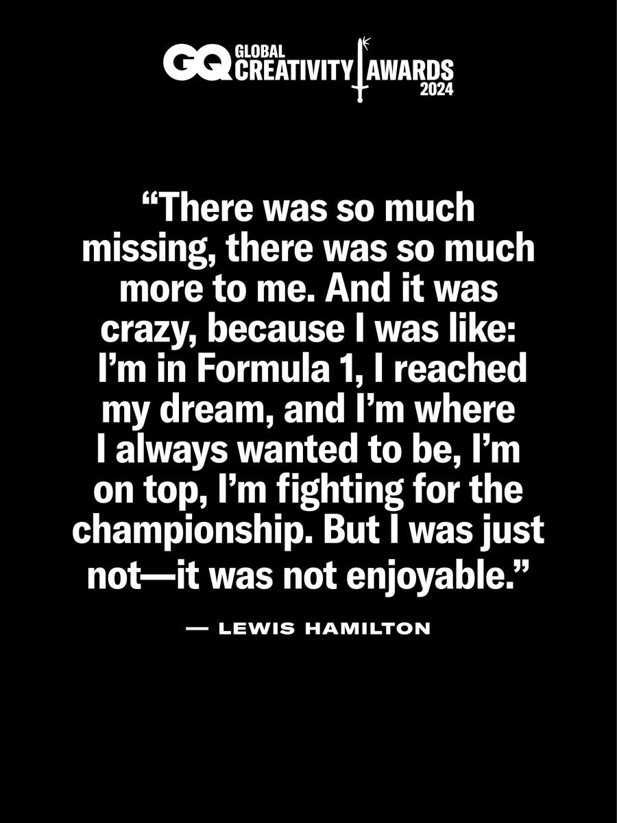 .@LewisHamilton says that being an F1 driver is “like being in a snow globe… there’s so much more outside of it that you just don’t have time to explore” 🔗: gq.mn/vparJ9w