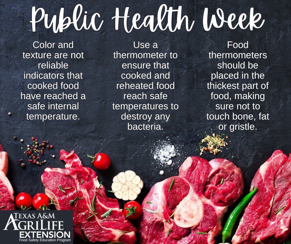 To prevent harmful bacteria, follow these food safety practices when cooking at home!

Don't know the proper internal temperatures, check out this link: foodsafety.gov/food-safety-ch…

#foodsafetytips #foodsafetyfirst #foodsafetyculture #CookingSafety #foodthermometer