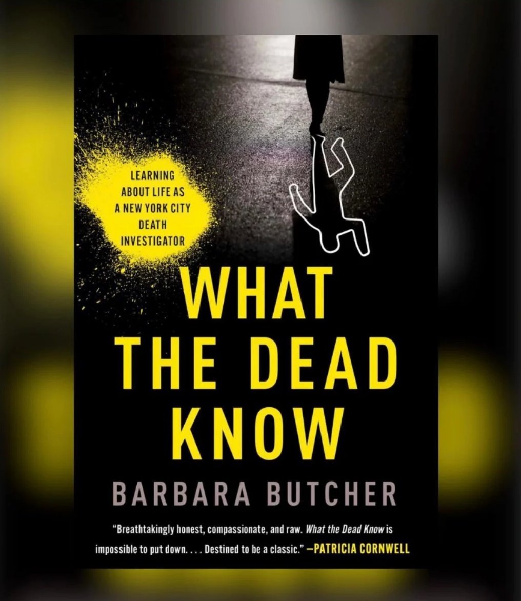 This is my story and I got to tell it.
Available in: 
📚 hardcover, 🎧 audiobook and📱ebook! 
BarbaraButcherOfficial.com

#barbarabutcher #whatthedeadknow #book #autobiography #memoir #deathinvestigator #nyccrime #nyclife #truecrimecommunity #truecrimebooks
