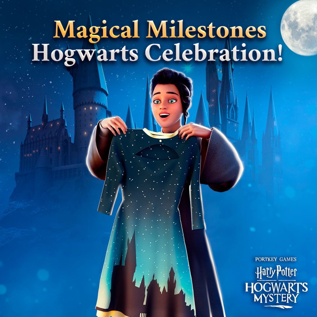 A new Magical Milestones here just in time for our 6th Anniversary! Unlock exciting rewards all month, including a Hogwarts-inspired outfit! bit.ly/HogwartsMyster…