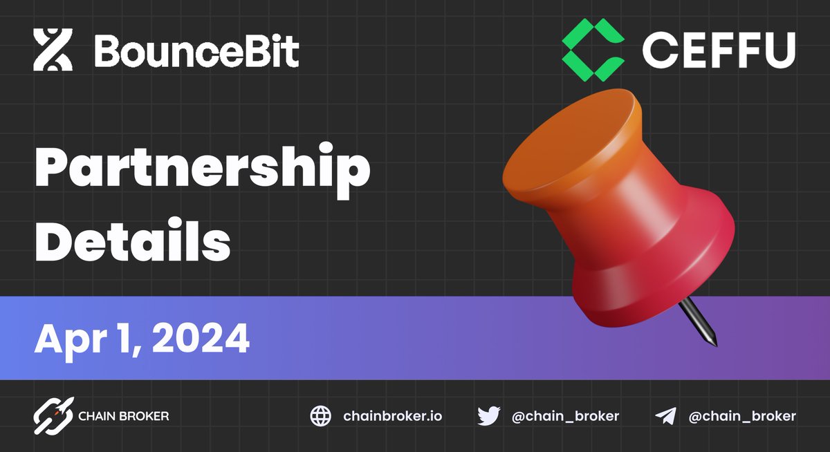 chain_broker's tweet photo. 🔥 BounceBit announces partnership with Ceffu
@bouncebit has announced a strategic partnership with @CeffuGlobal, an institutional digital asset platform offering custody and liquidity solutions. Ceffu's #MirrorX solution will be used to support the execution of BounceBit's arbitrage strategies.
To join BounceBit Early Access phase and Points Paradise program, you can use our referral link:
👉https://t.co/ywoS3cB7Ss
BounceBit is the first-ever native BTC staking chain, with the aim of building a bridge between DeFi and CeFi, secured by staking both Bitcoin and BounceBit tokens.
👉 https://t.co/bgsiK1taWm