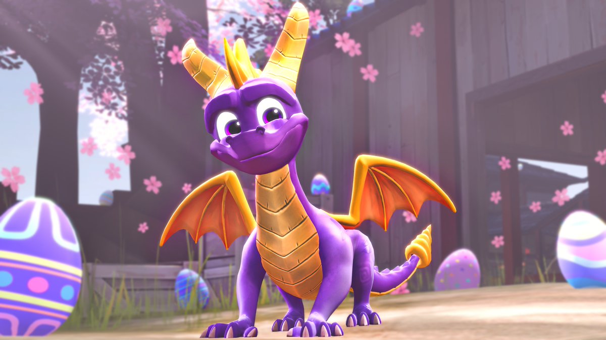 Happy Easter! 💜 #Spyro #SpyroTheDragon #SpyroReignitedTrilogy #Spyro4 #SourceFilmmaker #FanArt #DragonArt #4k #Artwork #Wallpaper #SpyroFanArt #easter2024 #Ostern2024 #Easter #Ostern