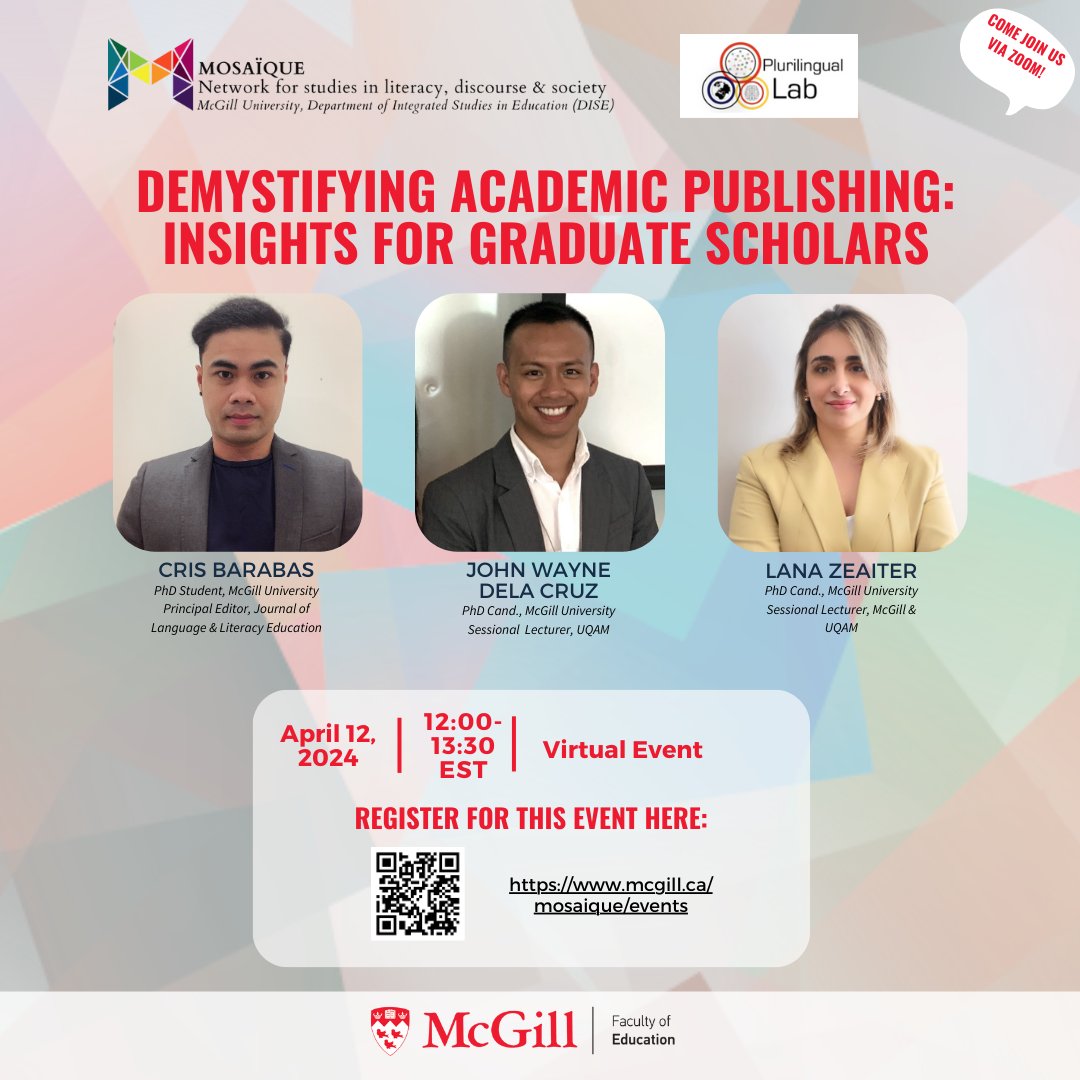 This virtual event might be of interest to doctoral scholars and other graduate students.