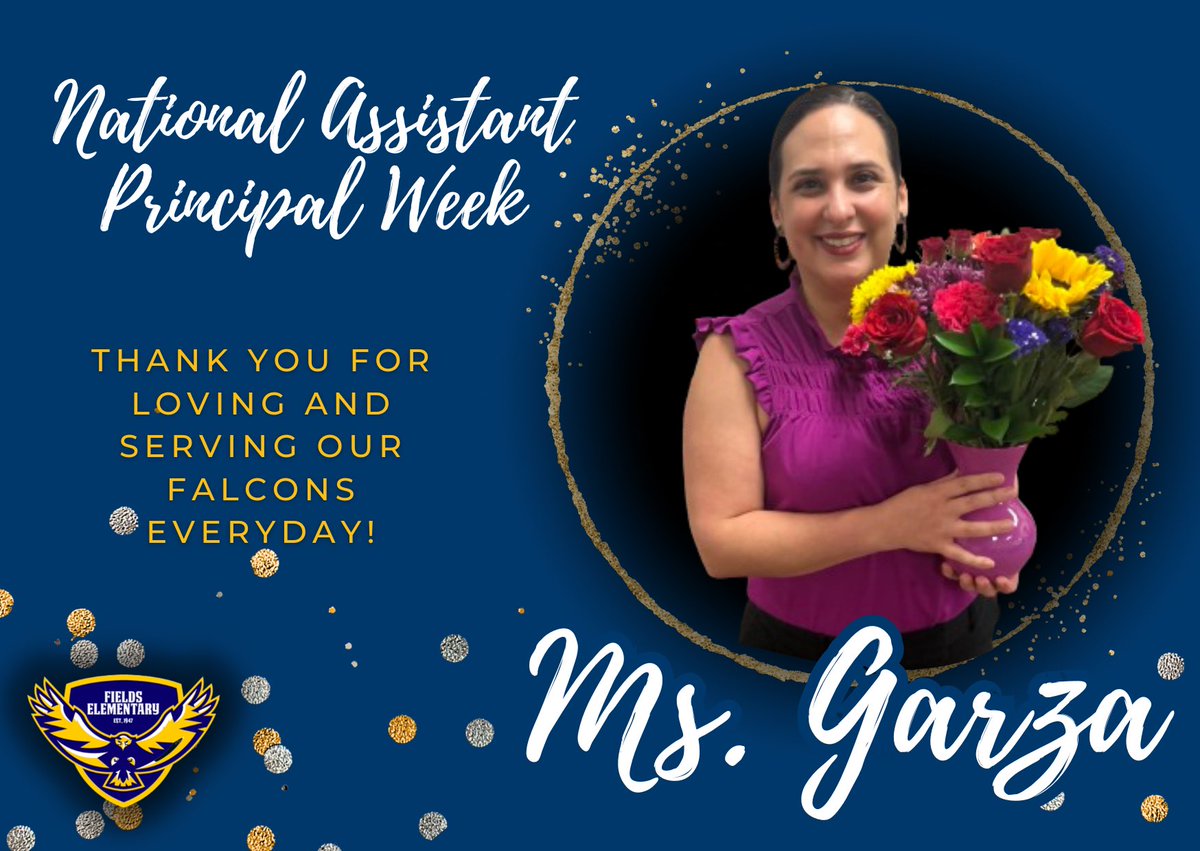 To Ms. Garza, our rockstar Assistant Principal!!!Your unwavering dedication to our school community, your passion for student success, and your tireless efforts are truly inspiring. Thank you for being a guiding light! Happy National Assistant Principal’s Week to the BEST!!!💙💛