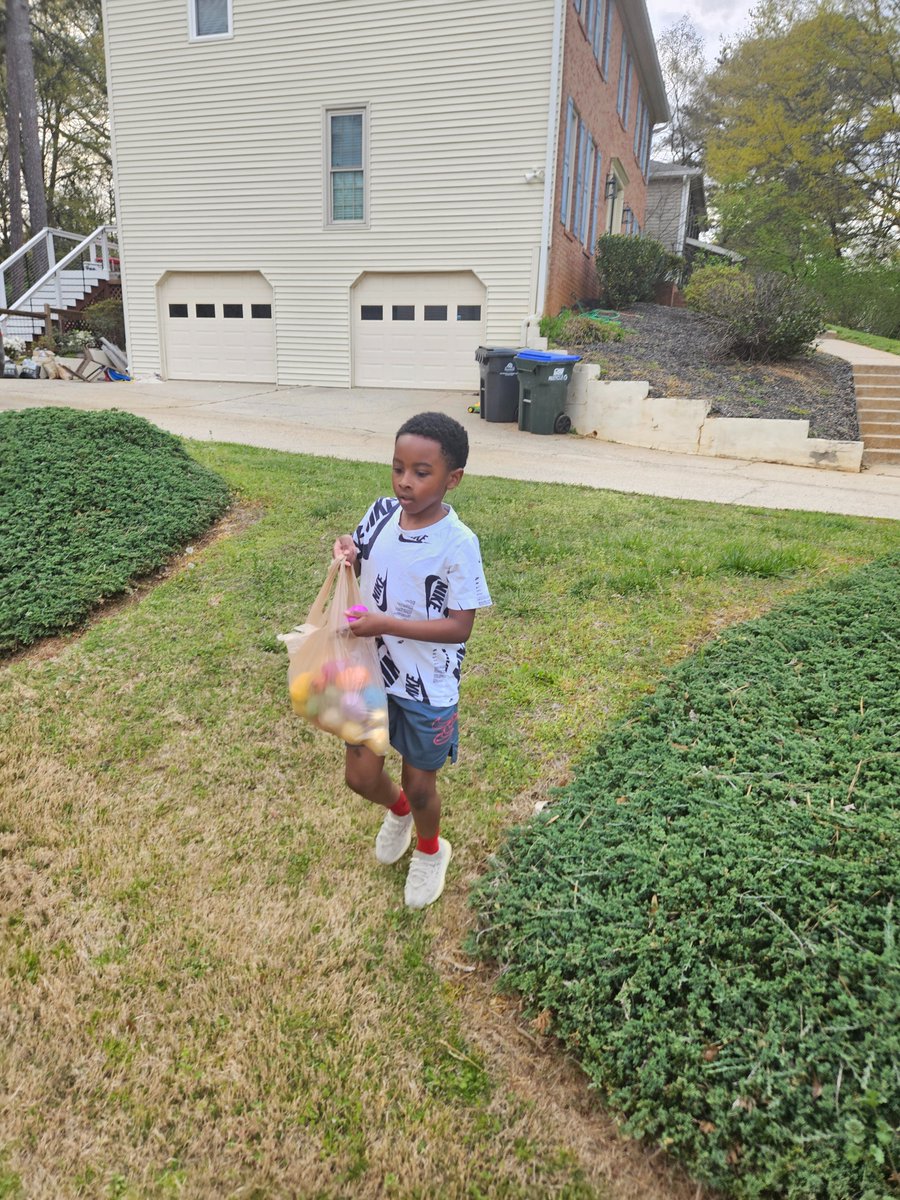 First real Mabon ATL Easter Egg Hunt.  Boys and a few of their family friends had the time of their lives lol.  Hiding the eggs was a bit stressful though lol. #Family #MabonBoys