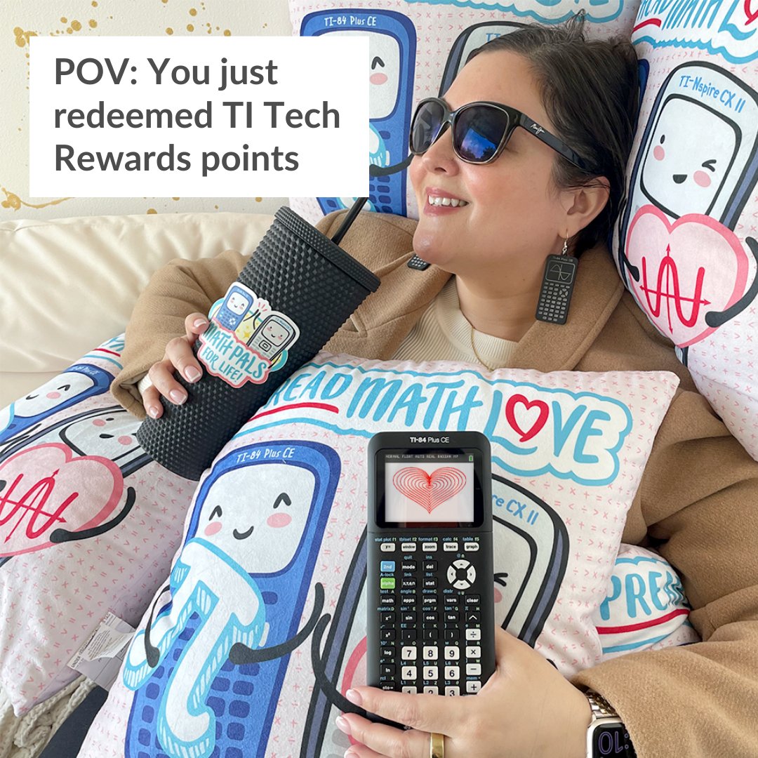 Collect, redeem and treat 'yo self. 💝 Seriously. We're not fooling around. bit.ly/3vAIxXQ You can now use our Technology Rewards Program to collect points on new purchases of TI tech and then redeem for exclusive swag items.🤩 #AprilFools #NOjoke #swag #iteach #math