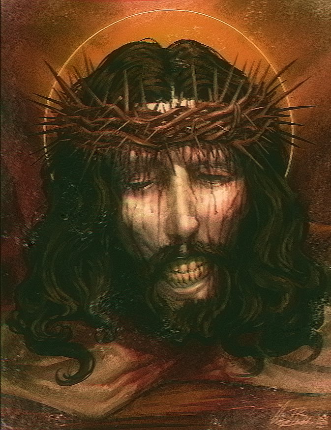 OmegaBlackArt's tweet photo. Woah whoever made this art has real issues and doesn’t love America or Our Lord Jesus Christ 🤢 https://t.co/zv2F5Mtq1x