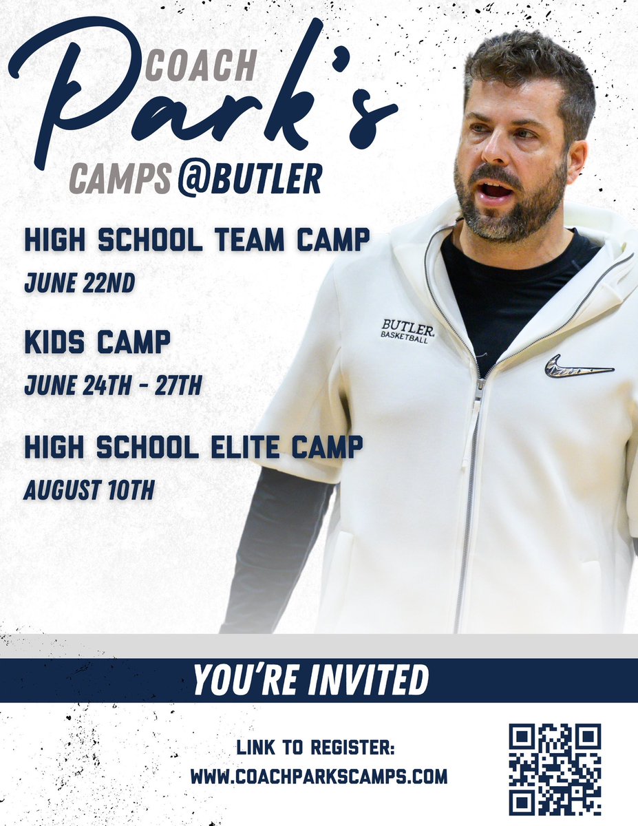 MARK YOUR CALENDARS! 🗓️ Camps are back at Butler. Sign up today to secure a spot in Hinkle Fieldhouse this summer! #DawgsOnly 🐶