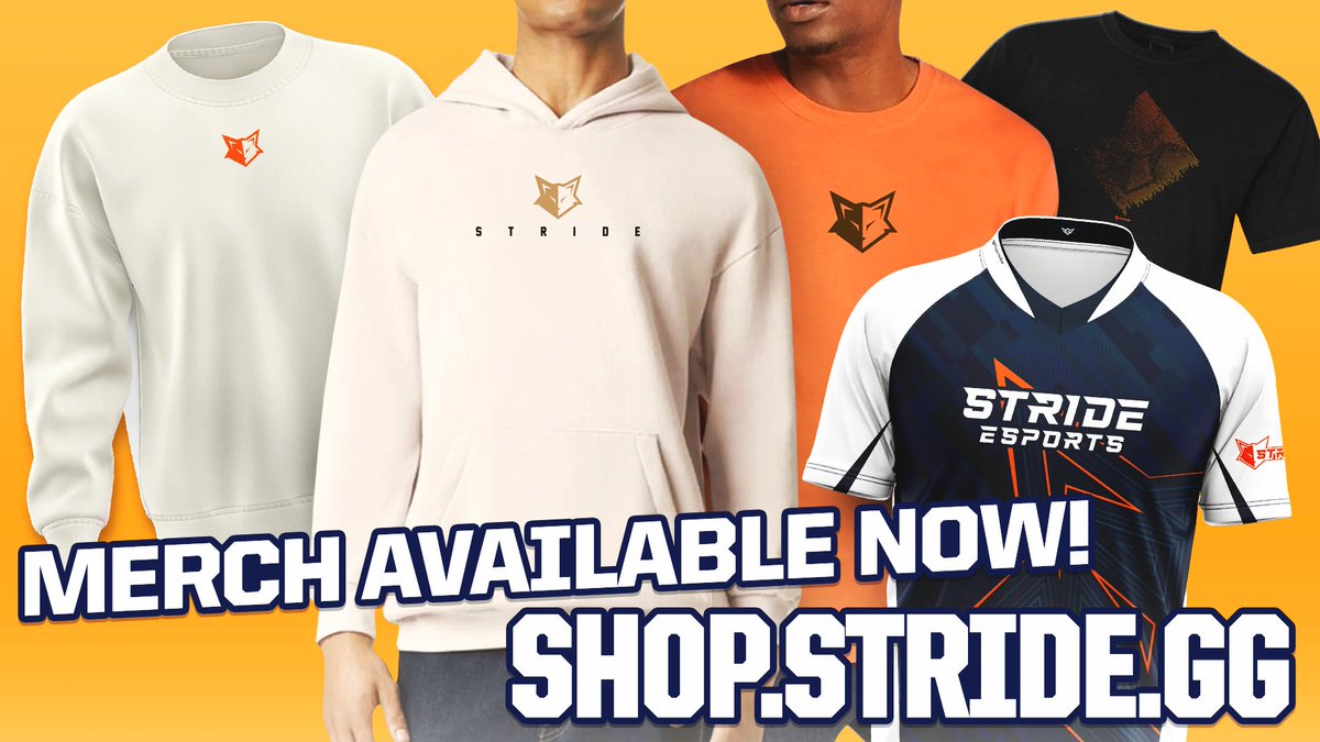 STRIDE MERCH AVAILABLE NOW!👚🔥 Jerseys, crew necks, hoodies, and more available now @ shop.stride.gg