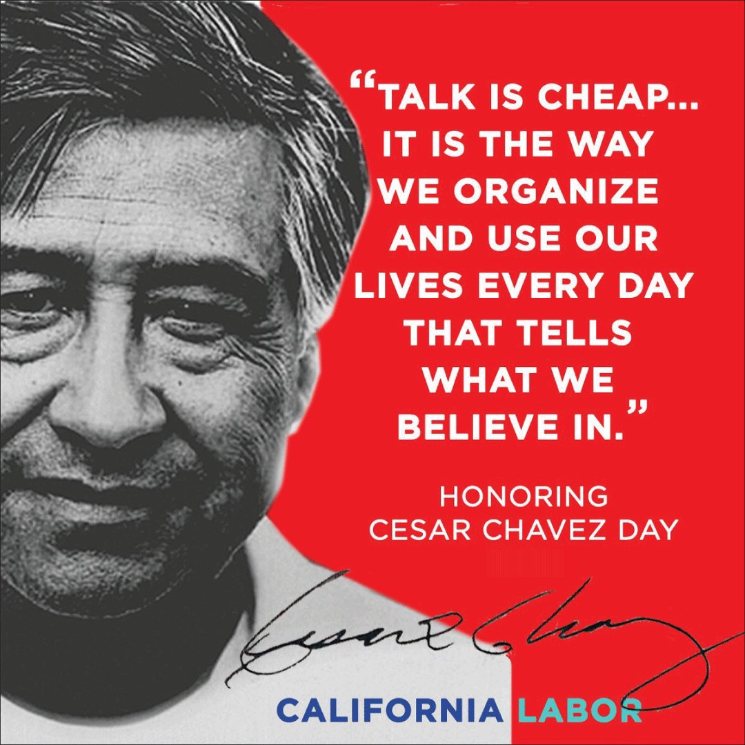 “It is not enough to progress as individuals if our neighbors are left behind... Perhaps we can bring the day when children learn that being full means to give one’s life to the liberation of those who suffer... It won’t happen unless use our lives to show the way.” #CesarChavez