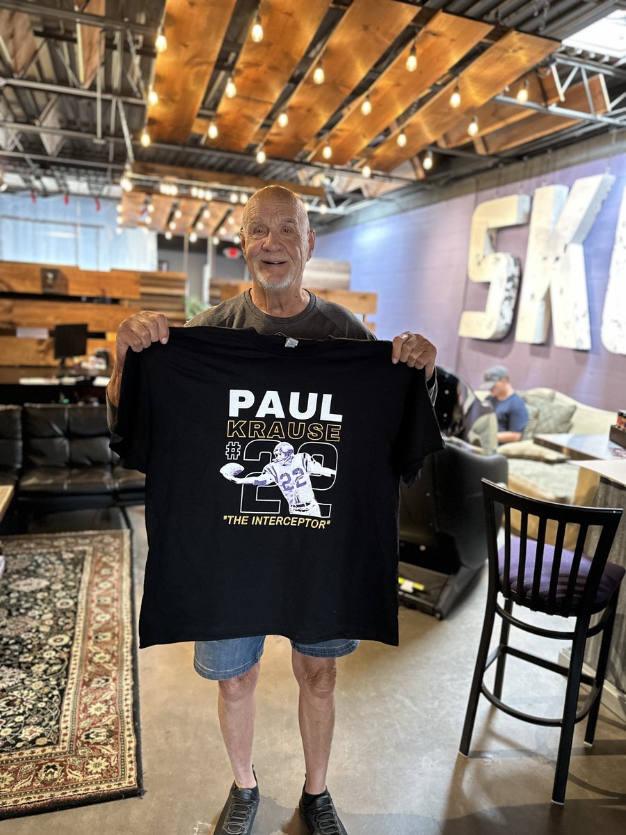 Giving away a Paul Krause 'Interceptor' shirt. Shirt is signed and comes in a variety of sizes. Just like and repost this for a chance to win!