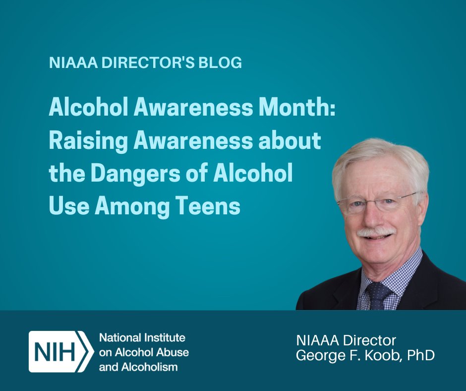 #AlcoholAwarenessMonth is a good time to talk to teens about drinking and to equip them with the knowledge to handle situations involving alcohol. niaaa.nih.gov/about-niaaa/di…