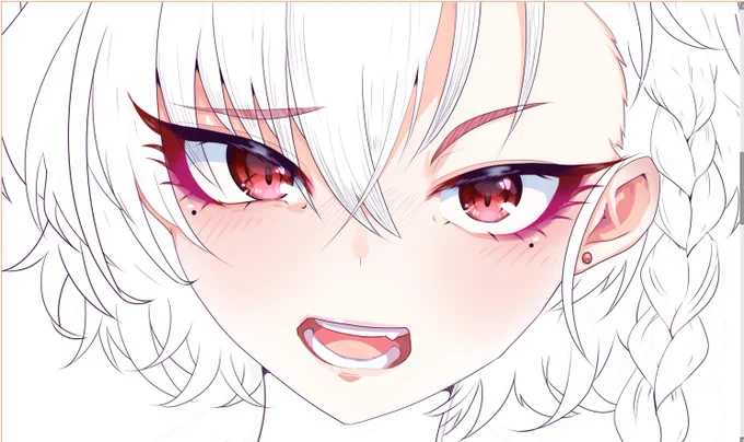 手癖100%の絵描いてる 