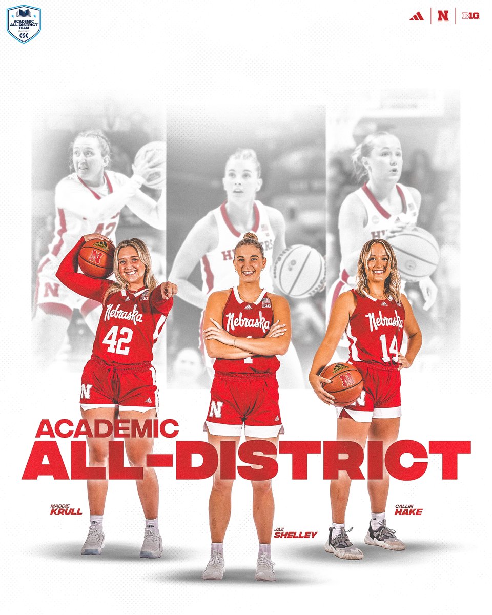 📚 excellence in the classroom and on the court Congrats to @maddie_krull, @JazShelley and @callinh14 on being named to the 2024 Academic All-District Team!