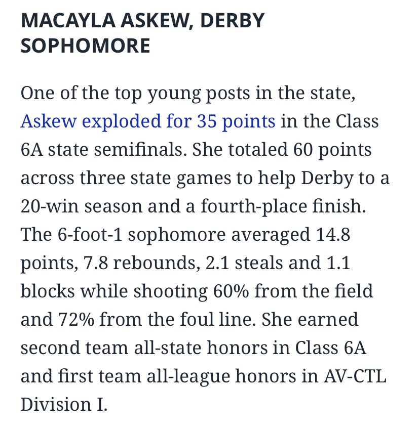 NxtLevel2025's tweet photo. Congratulations to our kids for being listed as part of the 2024 Wichita Eagle All-Metro team for Women’s Basketball!
First Team: @AskewMacayla (Derby HS)
Third Team: @CorterPaige (Flinthills HS)
Great work, girls! @CoachKDHS
#NextLevelFamily https://t.co/gHeWoK2uab