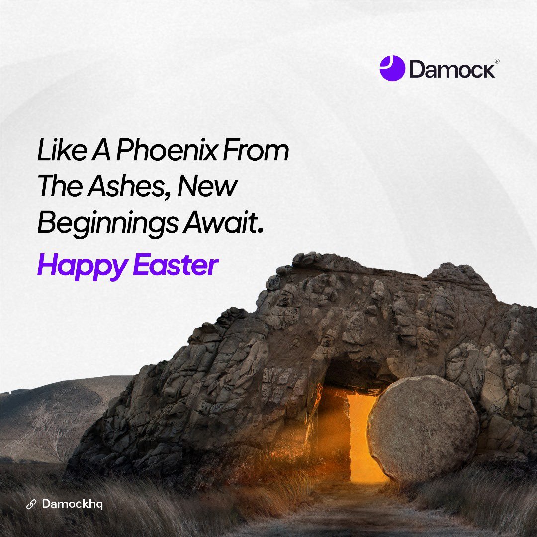 Embrace new beginnings with Damock. Happy Easter from our team to yours!🌷💜