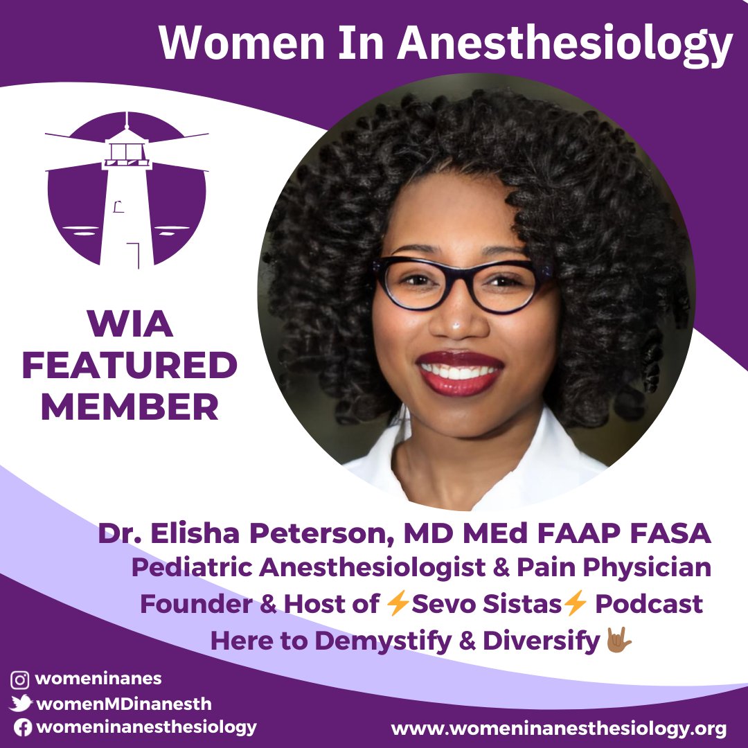 Dr. @EPetersonMD had the courage to leave corporate medicine to serve in ways more meaningful to her, and wow does she SERVE! Pain educator, consultant, TEDx speaker, locums anesthesiologist, and founder/host of the @SevoSistas podcast✨🙌🏾✨ #WIAWednesday youtube.com/watch?v=ypWT4M…