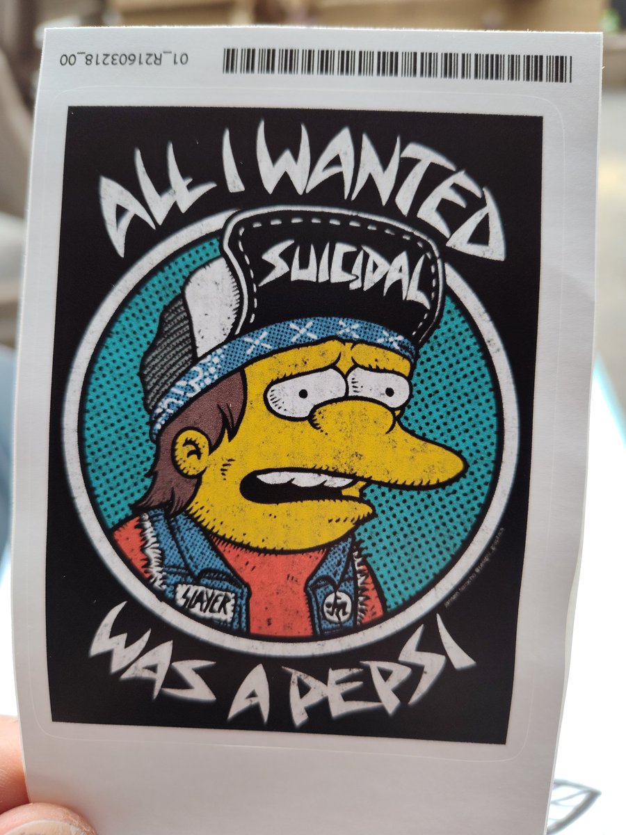 #teepublic coolest #sticker ever came today in the #snailmail #NelsonMuntz #suicidaltendencies #surfskatepunk #alliwantedwasapepsijustONEpepsi