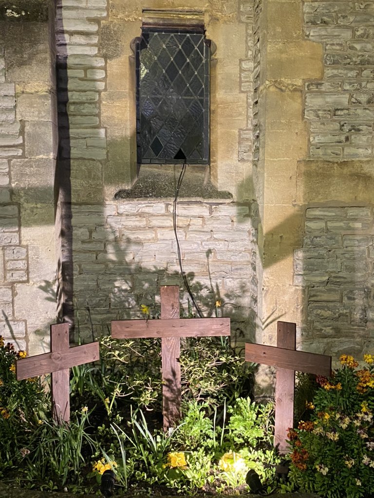 An Easter display, suddenly upon me, at The United Reformed Church, Stratford-upon-Avon.