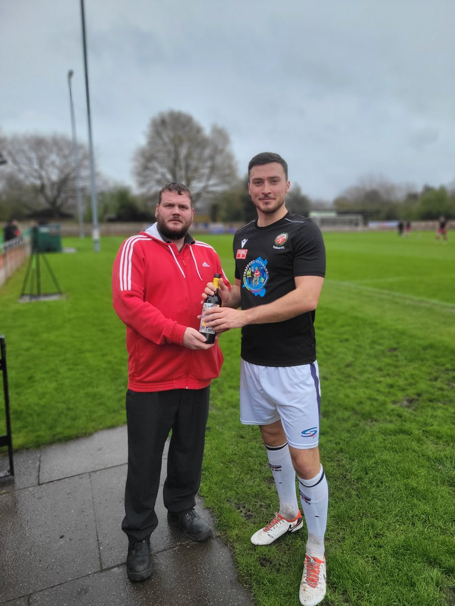 Before today's game, @harrynorris0 was presented with his POTM award from supporter @csquires666