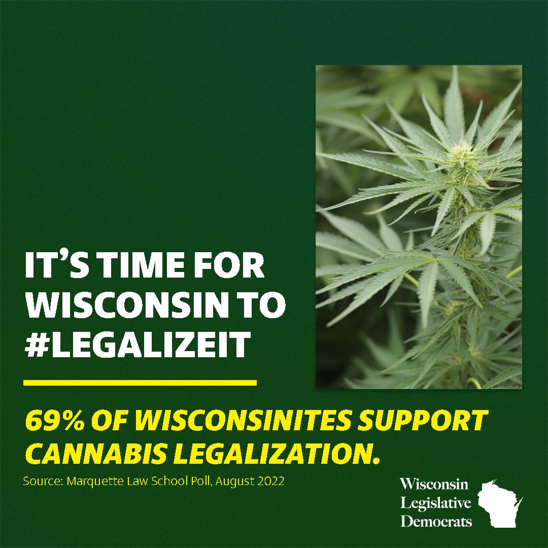 Every year on 4/20, producers and consumers rally for the legalization of marijuana for medicinal and recreational uses. We must recognize this day to help move Wisconsin forward by addressing racial disparities associated with decriminalization. Have a safe day and #Legalizeit