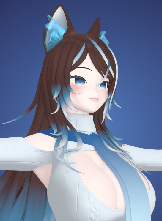 Back to streaming after a bit of a chaotic weekend. Come hang out as I start texturing @SinderVTuber's Frostfire form. twitch.tv/sdkenji