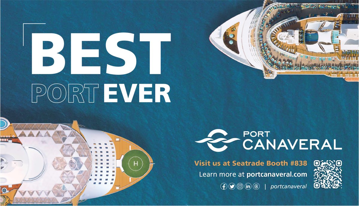 ONE WEEK UNTIL SEATRADE: Seatrade Cruise Global is returning to Miami Beach Convention Center from April 8th to 11th. Don't miss out on the cruise industry's top B2B event. Swing by Booth #838 and let's connect - See you there! More Info: portcanaveral.com/seatrade