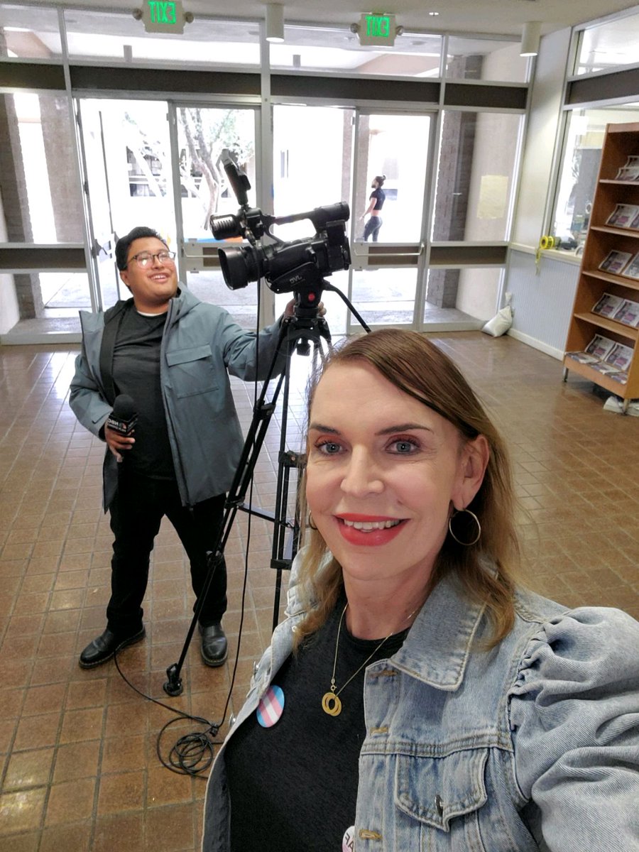 Jami Woods, MD, a transgender psychiatrist with @UCRHealth who does gender affirming hormone therapy, hosted a booth at the 2024 Transgender Day of Visibility in the Coachella Valley. She was interviewed by the local NBC Palm Springs affiliate as part of their coverage.