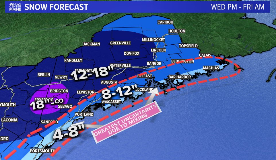 Early look at our storm Wednesday afternoon through Friday morning.