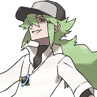 n (pokemon) solo long hair looking at viewer smile simple background shirt white background  illustration images