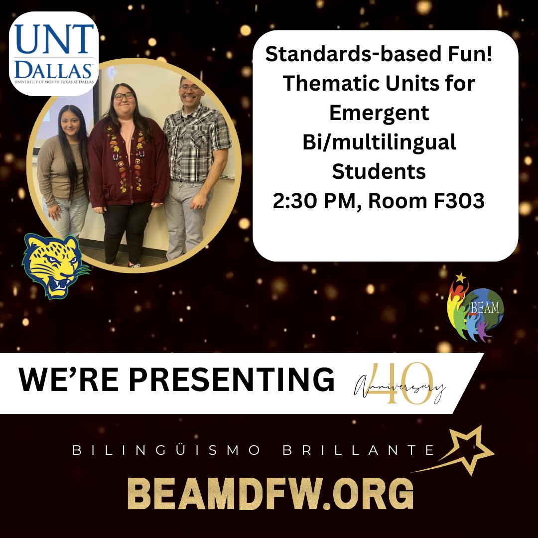 Join my students and me at @BEAMDFW this Saturday for some AMAZING presentations. @UNTDallas @txwomans @TWULitandLearn @WeAreProjectTLC