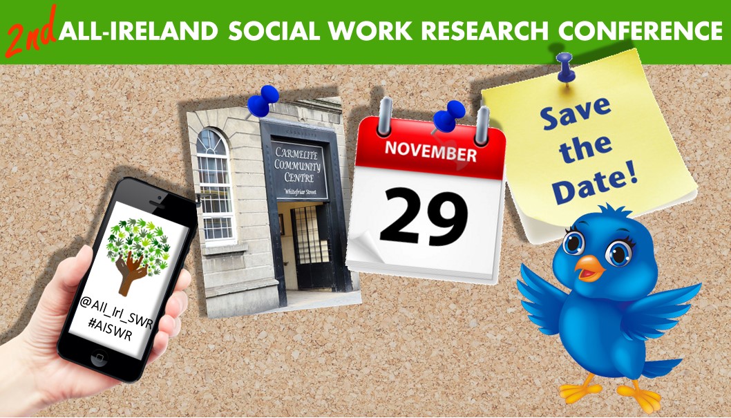 #AISWR is making progress organising the 
2nd All Ireland Social Work Research Conference
☑️Date: 29 November 2024
☑️Location: Carmelite Community Centre, Aungier St, Dublin.
☑️Spreading the Word: Save the Date
☑️Social Media: @All_IRL_SWR 
#WatchThisSpace