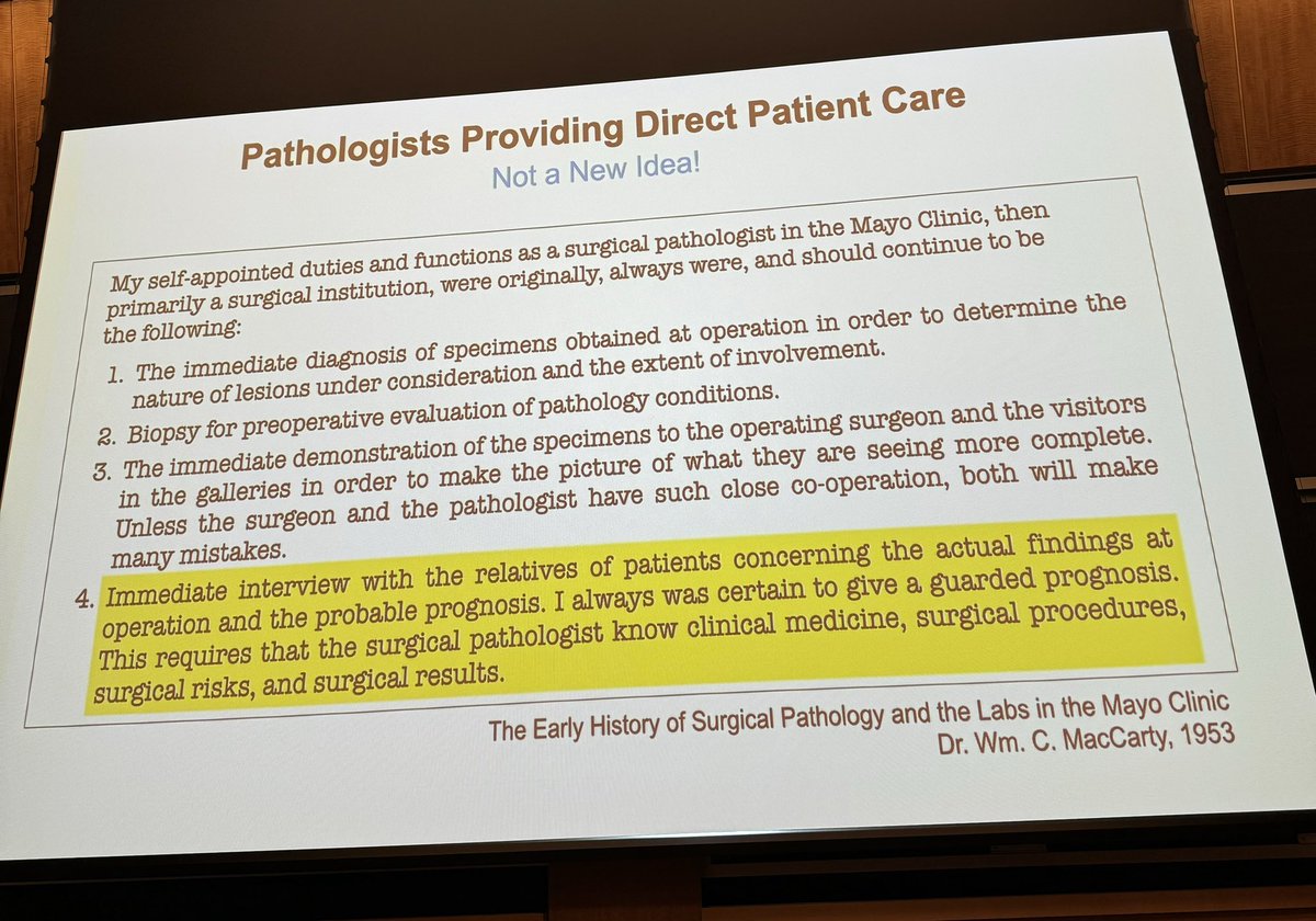 A really fantastic @NYUGSOM_Path Grand Rounds today by @joemaleszewski from @MayoClinic on Pathologists taking steps towards direct patient care. Brilliant presentation and impressive testing of new ideas and technologies. Thanks @AndreMo77438628 for hosting Dr. M.